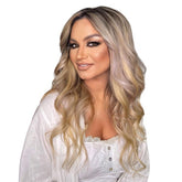 Extensii Cusute Ondulat Blond Gri